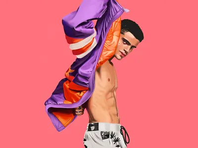 This Jacket moment 🖍 color palette colorful digital painting gay art illustration jacket love nice painting pink procreate procreate app