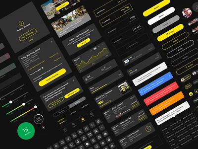 Component Library app branding components design design system icons illustration mobile ui