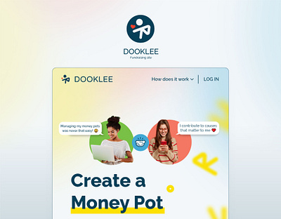 Identity & Website for DOOKLEE, a fundraising startup logodesign ui ux webdesign