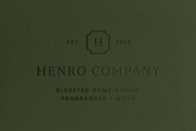 HENRO Company logo lockup brand design branding graphic design logo typography