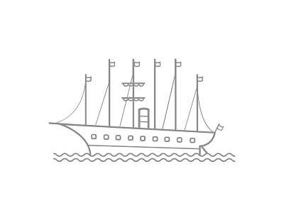 West of England Growth Map: SS Great Britain boat flat illustration icon illustration line work linear linear illustration ship vector illustration