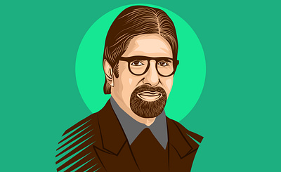 Portrait ♥♥♥(Amitabh Bacchan Ji) cartoon cartoon character portrait art portraits vector art vector illustration