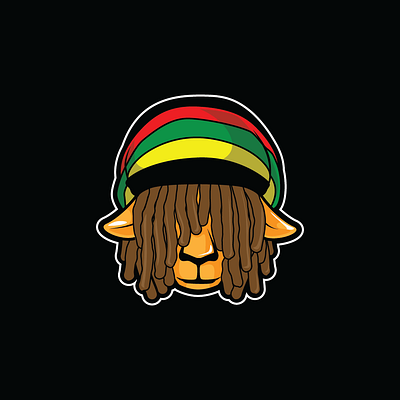 Rasta art designbyhumans fun goat illustration jamaica lamb music raggae rasta tee tshirt vector