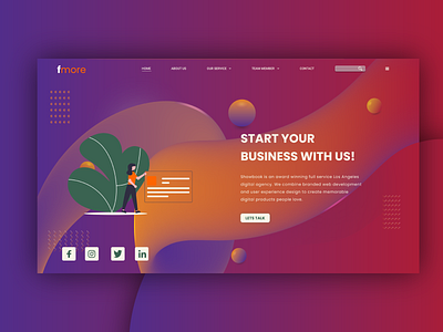 Business ui landing page design. background design background ui business ui design illustration landing page shopping web ui ui design ui landing page webdesign