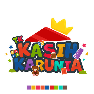 Logo TK Kasih Karunia design illustration logo