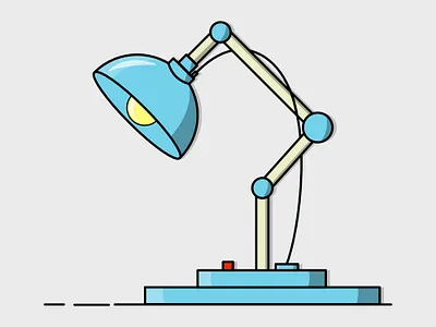 Disk Lamp branding design disk flat illustration interior lamp minimal