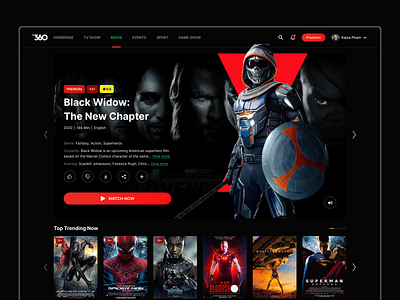 TV360 - Movie Detail batman creative dccomics film ironman minimal spiderman superheros superman tmrw trending tv ux webapp webdesign wonderwoman