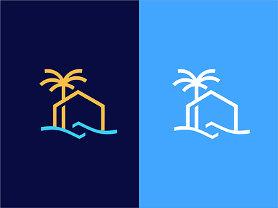 beach house logo akdesain beach house beach logo branding creative home home logo hosue logo house logo line logo design minimal negative space real estate sea sea logo villa