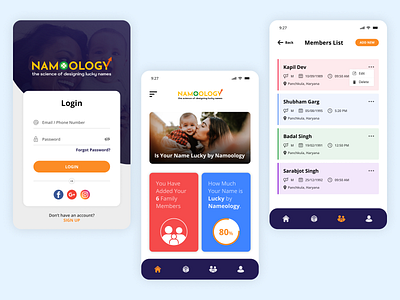 Namoology app app app concept app design app ui app ui design app ui kit app ui ux app uiux application appuidesign appuiux art design art work design designing illustration logo typography ui vector