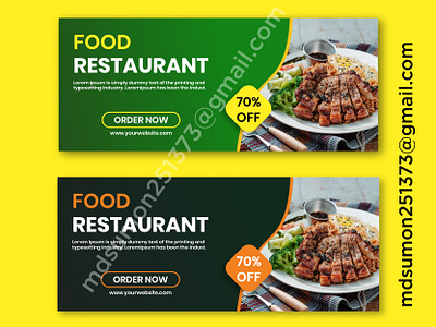 Food & Restaurant Social Media Banner Design. banner design facebook banner food editing instagram banner restaurant banner design social media post design social media post template web banner ad web banner design