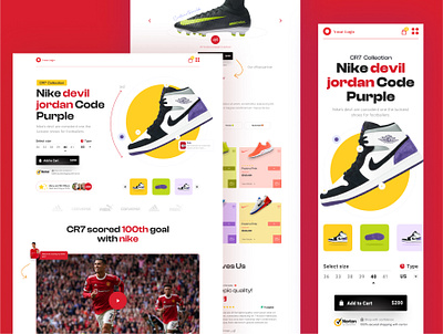 Sports Shoes - Ecommerce Landing page conversion cro design ecommerce funnel funnel design landing page sales page