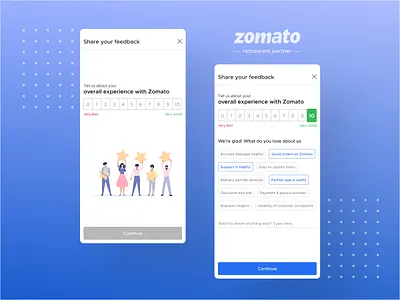 Net Promoter Score delivery experience feedback illustration insights merchant nps partners promoter rating restaurant score ui ux zomato