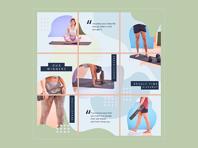 YOGA MAT: Instagram Puzzle Theme brand design graphic design illustrator instagram instagram post media puzzle social socialmedia theme typography ui ux vector