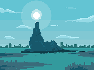 Volcano Mount Pixel Art background building design design game game design illustrator moutain moutain shine pixel art pixel game pixels vectorart volcano volcanoart