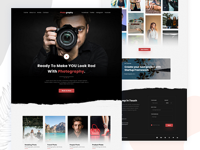 Photography Services Website branding creative dailyui design dribbble landing page ui uiux userexperience userinterfacedesign