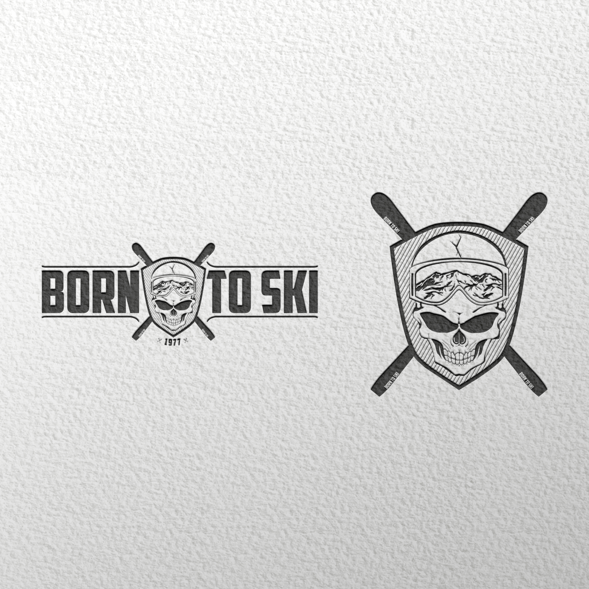Example of BORN TO SKI - Logo design