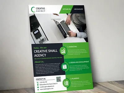 Flyer - Creative Agency adobe illustrator adobe photoshop agency branding brochure business company corporate creative design flyer free psd graphic leaflet marketing modern print professional promotional vector