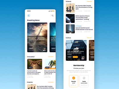 News App app app design design designer designs flat minimal mobile mobile app design mobile design mobile ui mobileapp mobileappdesign mobileapplication mobileapps typography ui ux