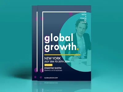 Flyer - Global Growth adobe illustrator adobe photoshop branding brochure business corporate creative design flyer free psd graphic layout leaflet modern print professional promotional template vector