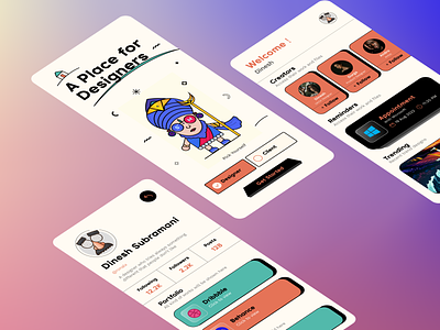 Designer App app design branding creative design creative webiste design designer designerapp graphic design illustration line app theme app ui user experience user interface