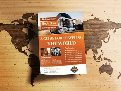 Flyer - Holiday Adventure adobe illustrator adobe photoshop brochure business company corporate creative design flyer graphic holiday leaflet marketing modern print professional template travel travel agency vector