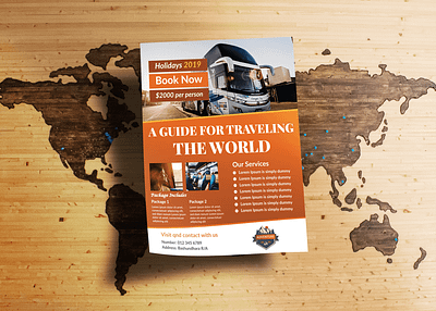 Flyer - Holiday Adventure adobe illustrator adobe photoshop brochure business company corporate creative design flyer graphic holiday leaflet marketing modern print professional template travel travel agency vector