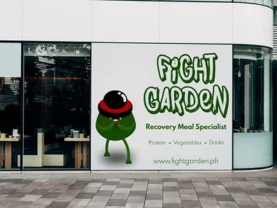 Fight Garden Restaurant Mockup branding fight garden graphic design green illustrator logo restaurant vector