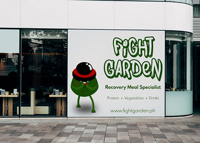 Fight Garden Restaurant Mockup branding fight garden graphic design green illustrator logo restaurant vector