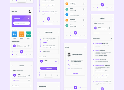 Package Shipping App design illustration package packaging pomodoro uiux mobile uidesign shipping shipping management ui uiux uiux uidesign figma mobileui ux website ui webdesign