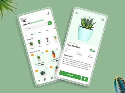 plant app ui aloe vera cactus garden indoor plants plants ui ui design uiux user interface design ux ux design uxdesign xd design xd ui kit