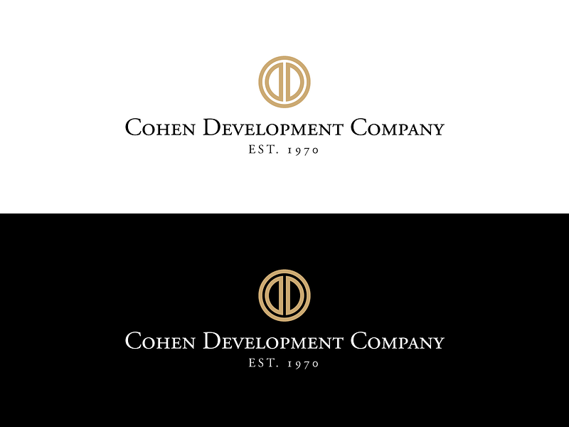 Branding / Logo :: Cohen Development Company black brand branding cd logo gold letter c letter d logo refresh