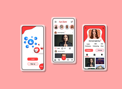 social media app concept app design social media app ui design uiux