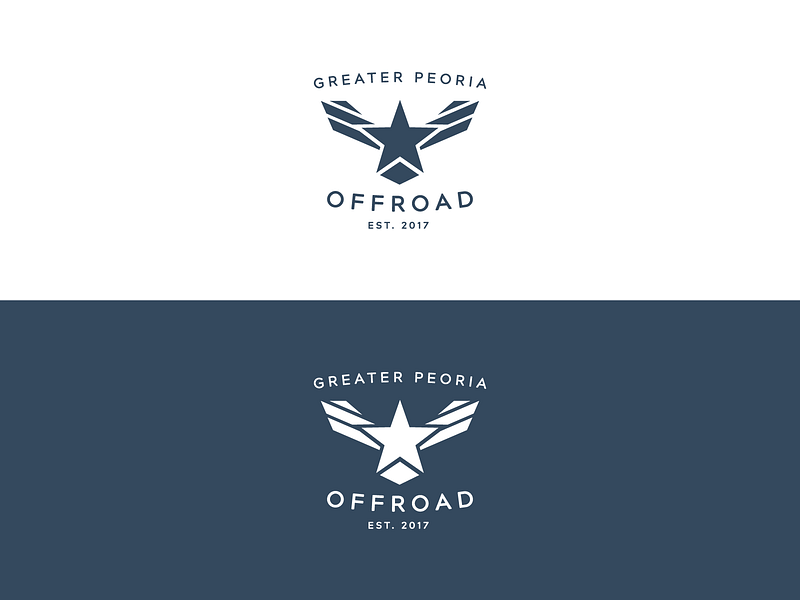 Branding / Logo :: Greater Peoria Offroad blue brand branding greater peoria jeep logo offroad peoria star truck wings