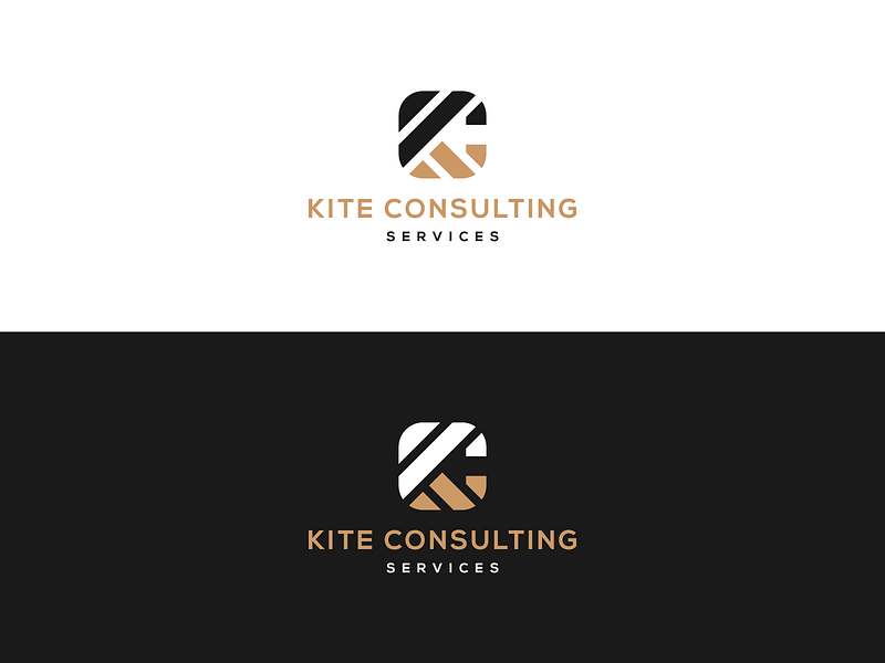 Branding / Logo :: Kite Consulting Services arrow black brand branding consulting credit repair gold identity k logo kc logo logo