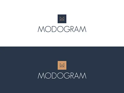 Branding / Logo :: MODOGRAM brand branding geometric gold logo m logo minimal modern modogram monogram navy