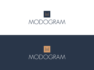 Branding / Logo :: MODOGRAM brand branding geometric gold logo m logo minimal modern modogram monogram navy