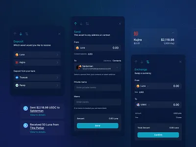 Crypto trade UI app blockchain branding concept crypto design eth ethereum illustration logo typography ui ux vector web2 web3