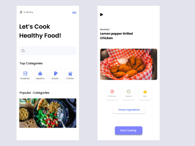 Recipe App animation design typography ui