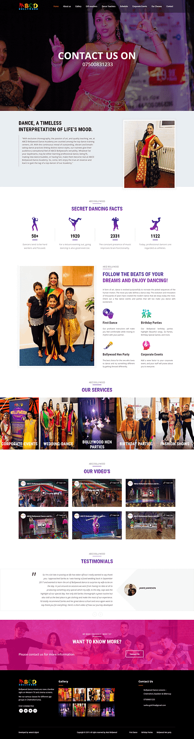 abcd dance ui ux web