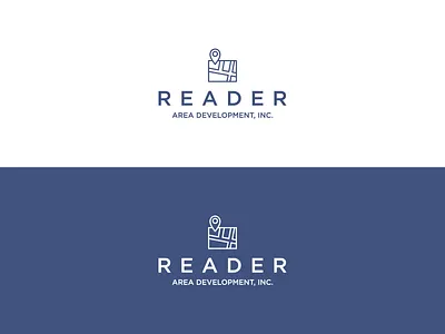 Branding / Logo :: Reader Area Development blue brand branding community development identity location logo map reader