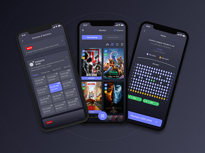 My Tickets App Pt.3 cinema dark mode interface ios iphone light mode mobile app design movies tickets ui ux