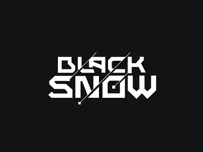 Black Snow - Sci-fi videogame logo black cyber cyberpunk digital future game lettering logo sci fi shooter snow videogame