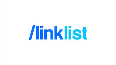 Logo for Linklist design flat graphic design illustration illustrator logo minimal typography ui ux