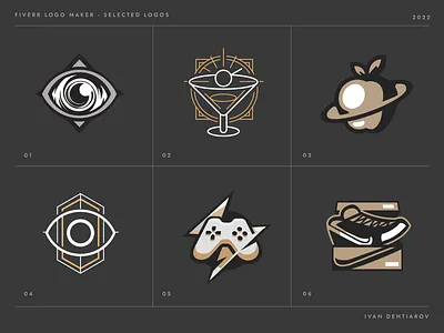 Stock logo collection 2022 - Part 3 apple bar cocktail eye gamepad joystick kick logo planet sneaker