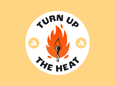 "Turn Up the Heat" Attentive Sales Contest branding competition deck hat heat illustration okr sales sms swag tank top