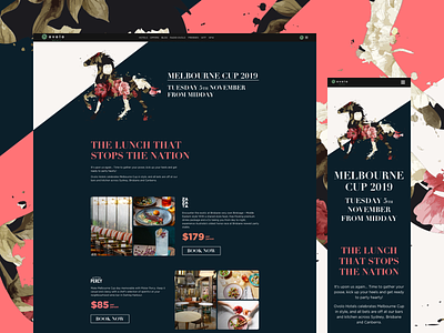 Melbourne Cup campaign by Ovolo Hotels cup hotels landing page melbourne ovolo ui user experience user interface ux webdesign website