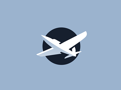 Silver Plane - Logo aeroplane company flying logo plane silver sky white wing