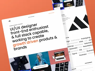 Portfolio Landing Page branding clean landing page designer designer resume developer developer portfolio figma front end portfolio landing page landing page design landing page template landing page ui landingpage minimal portfolio portfolio landing page resume ui ui design