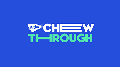 Trident "Chew Through" branding design logo