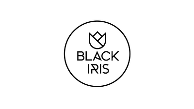 Black Iris branding design logo